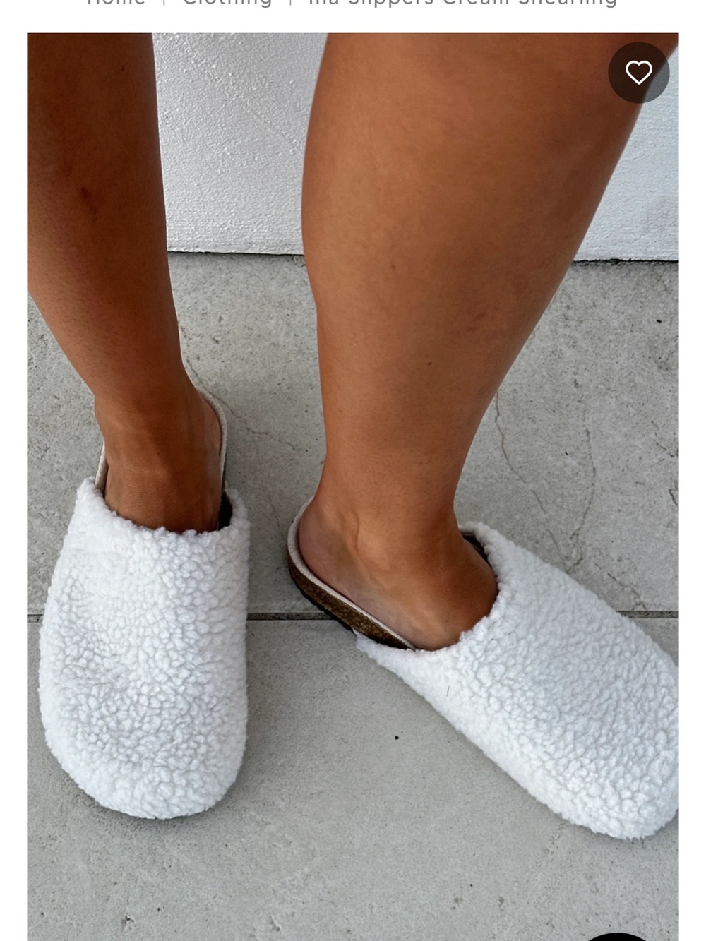 White Fox Boutique Cream Sherpa Mule Slippers